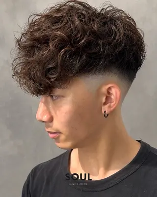 パーマ メンズ 安部 真弘のヘアスタイル