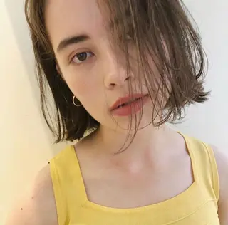 ミディアム パーマ CALM HAIRのヘアスタイル