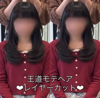 セミロング Ash池袋 縮毛矯正 /レイヤー🌙ゆきのヘアスタイル