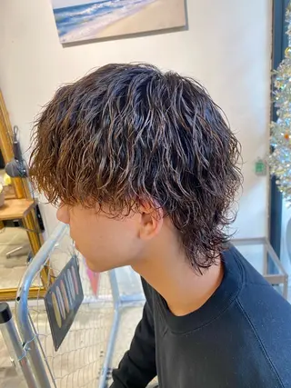 パーマ メンズ 🌴パーマオタク🌴 長谷川　諒佑🌈のヘアスタイル