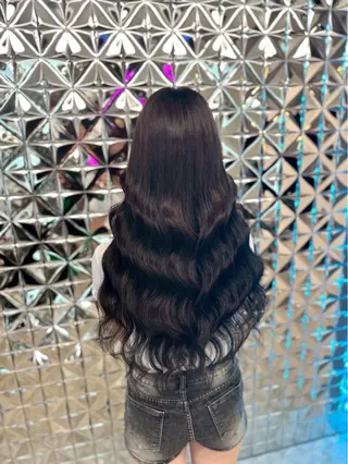 ロング カラー ラブスタシー エクステ/カラーのヘアスタイル