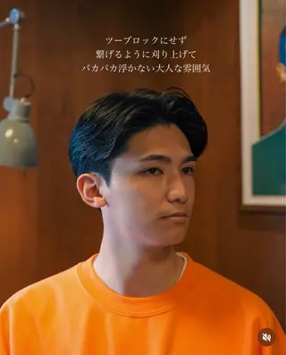 パーマ メンズ メンズショート タチカワユウキのヘアスタイル