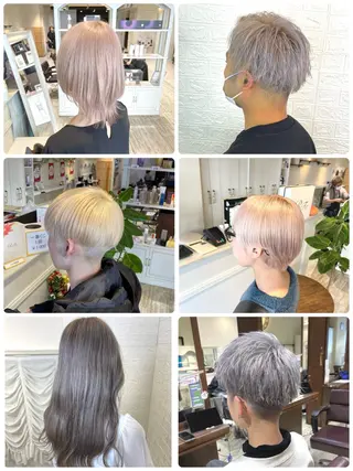 ミディアム カラー 六反 仁哉のヘアスタイル