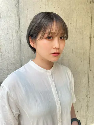 ショート カラー 似合わせレイヤー/ ケアパーマ/高倉のヘアスタイル