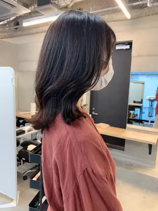 ミディアム カラー 透明感カラー✂︎ /縮毛矯正/YUKAのヘアスタイル