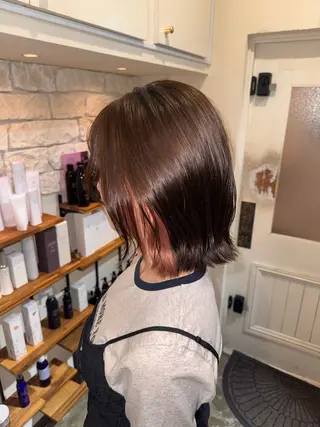 ミディアム カラー 🔥メンズパーマ/ ✨レディースショートのヘアスタイル