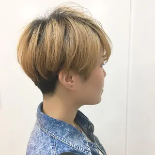 ショート ヘアアレンジ 柔らか垢抜けｶﾗｰと ｶｯﾄ🫧ASUKAのヘアスタイル