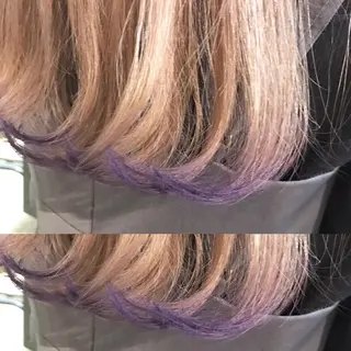 ミディアム カラー サロンドミルク 渋谷高比良のヘアスタイル