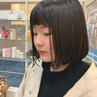 ショート 黒田瀬奈/ボブ まろやかベージュのヘアスタイル