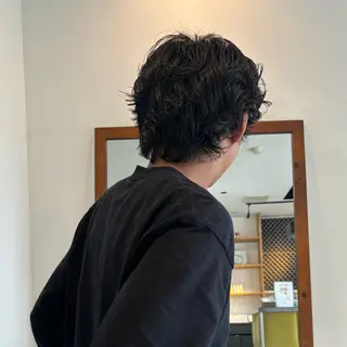 パーマ メンズ 的場 莉音のヘアスタイル
