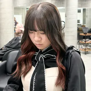 セミロング カラー Runa/心斎橋 /ハイトーンのヘアスタイル