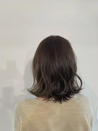 ミディアム カラー パーマ ヘアアレンジ 加藤 綾華のヘアスタイル