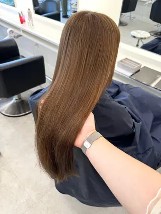 ロング カラー NANO／ ブリーチ×レイヤーのヘアスタイル