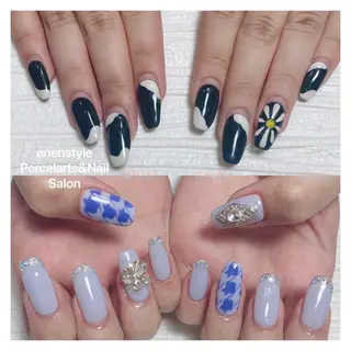ミディアム ネイル 🐾enen style 🐾のネイルデザイン