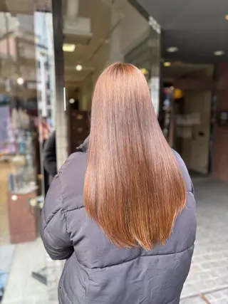 ロング カラー 🍒ブリーチカラー 🍊暖水 まりあのヘアスタイル