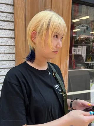 ショート カラー 朝が楽になるパーマ /ミリヤのヘアスタイル
