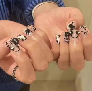 ショート めぐみのネイルサロン スタッフ練習のネイルデザイン