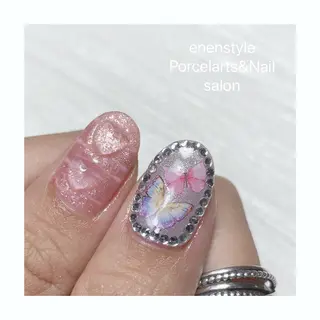 ミディアム ネイル 🐾enen style 🐾のネイルデザイン