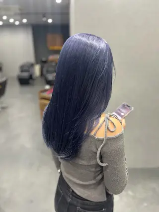 セミロング カラー 難波 海のヘアスタイル