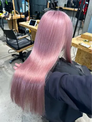 ロング カラー ハイトーン職人 ♡推しカラー♡カイトのヘアスタイル