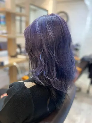 セミロング カラー ヨシダ フミノリのヘアスタイル