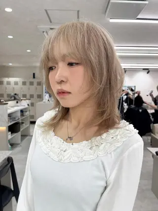 ミディアム カラー 🌼ベージュ/暖色 🌼すずのヘアスタイル