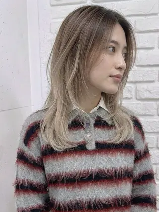セミロング 池袋駅徒歩4分 hondaのヘアスタイル
