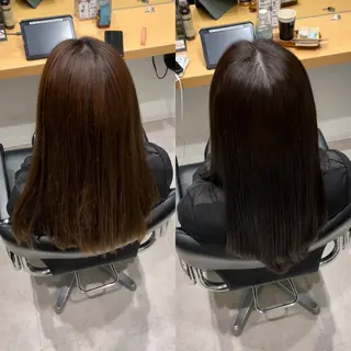 セミロング カラー 髪質改善ヘアケア 艶髪特化/上田のヘアスタイル
