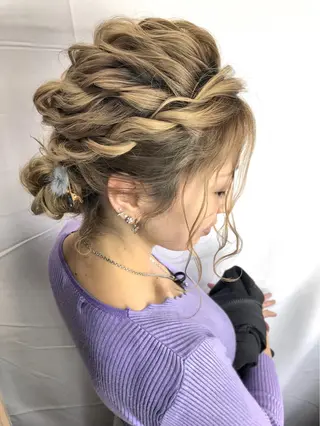 セミロング ヘアアレンジ TAKAHASHI LEAPSのヘアスタイル
