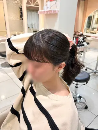 ロング 生活が楽になる縮毛/ ブリーチなしカラーのヘアスタイル