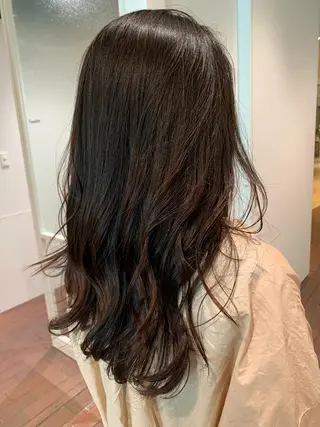 セミロング 透明感カラー ボブ/ 直感カラー診断のヘアスタイル
