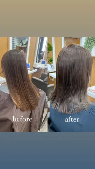 ミディアム カラー 透明感カラー/ イルミナカラーヒロキのヘアスタイル