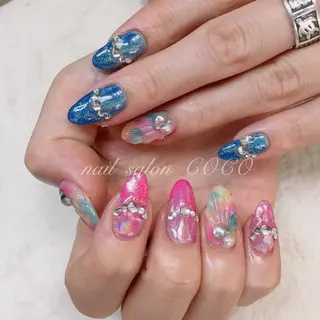 セミロング パーマ ヘアアレンジ メンズ キッズ ネイル マツエク・マツパ nail Berunaのネイルデザイン