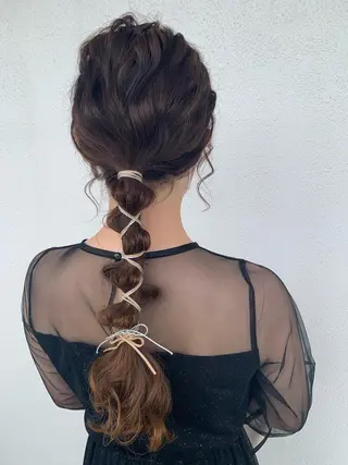ロング ヘアアレンジ 工藤 萌香のヘアスタイル