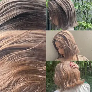ミディアム カラー 🌿レイヤー/ブリー チ/🌿JINのヘアスタイル