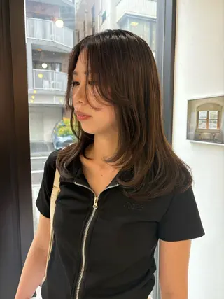 セミロング カラー eri kinjoのヘアスタイル