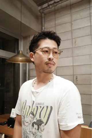 ショート 西宮北口パーマ 鮫島竜海のヘアスタイル