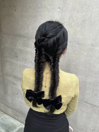 ロング ヘアアレンジ 杏寿 ヘアセットサロンのヘアスタイル