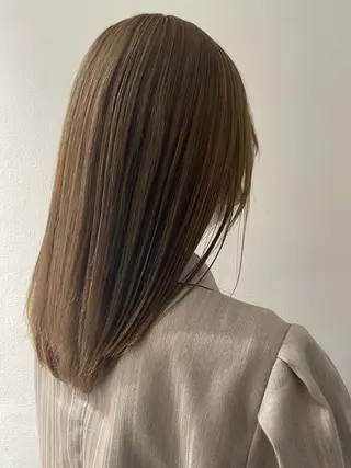 ミディアム カラー 大人ボブと似合 わせカラー/馬場 翼のヘアスタイル