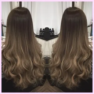 ロング カラー 🫧あ お🫧 心斎橋のヘアスタイル