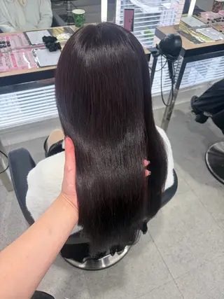 ロング カラー 💗愛され暖色💗 ピンク/レッド💗のヘアスタイル