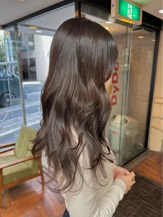 セミロング パーマ 矢野 晃平のヘアスタイル