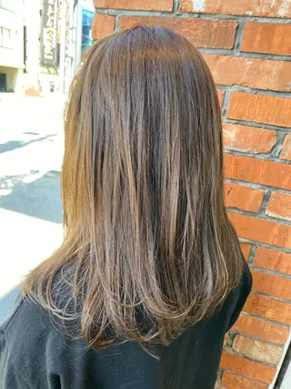 ロング ハイトーン/メンズ 水野翔太のヘアスタイル