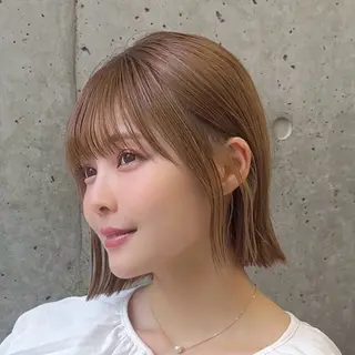 セミロング カラー 顔周り✂️透明感 レイヤー/みっきーのヘアスタイル