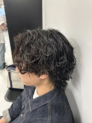 パーマ メンズ カズキ🌼曲がる 縮毛矯正のヘアスタイル