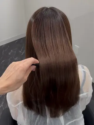 ロング カラー パーマ ヘアアレンジ メンズ キッズ 髪質改善Ⅰ透明感 艶カラーⅠたつやのヘアスタイル