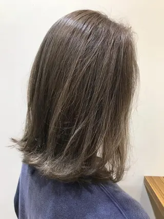 ミディアム カラー 🍋透け感カラー🍃 オリーブ🍐Kahoのヘアスタイル
