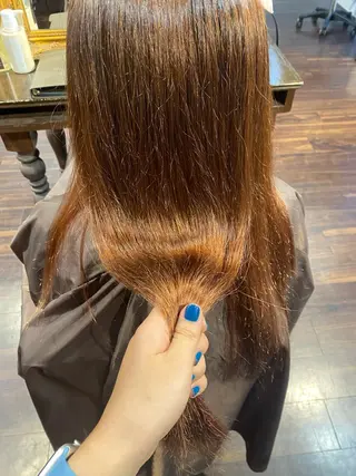 ロング カラー パーマ ヘアアレンジ レイヤーカット×髪質 改善🇰🇷シオリのヘアスタイル