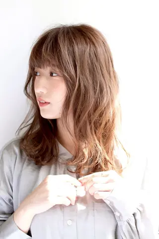セミロング 小栗 柊翔のヘアスタイル