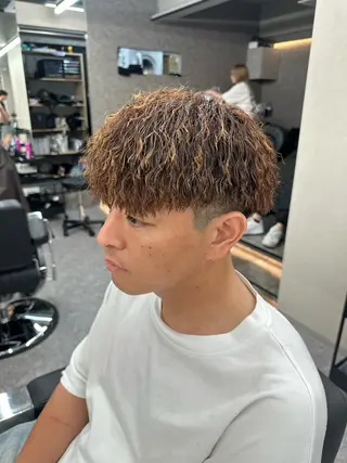 カラー パーマ メンズ 大宮/海外風パーマ 🇺🇸隼也🇪🇸のヘアスタイル